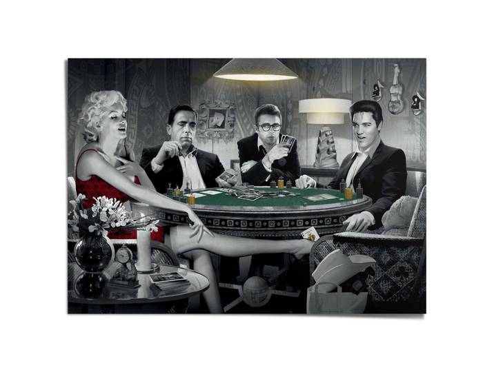 Poster REINDERS Chris Consani - four of a kind , schwarz-weiß (farbe bild(er): schwarz, weiß), B:140cm H:100cm T:0,1cm, Bilder, Poster, Home Office - Monroe-Presley-Dean-Bogart - Schwarz-Weiß - Papier