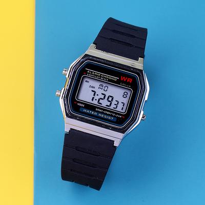 Friendly Fresh Finds Fashionable Rose Gold LED Digital Watch For Women And Men Sporty Rubber Strap Wristwatch black Sliver