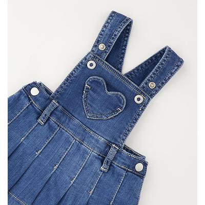 Latzrock IDO "BABY GIRL LAY DRESS", Mädchen, Gr. 80, blau (pale stone washed), 99% Baumwolle, 1% Elasthan, Röcke