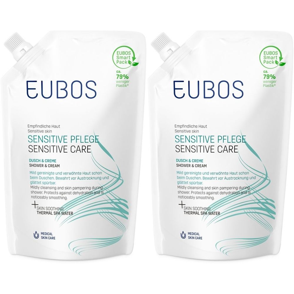 Eubos Sensitive Dusch & Creme Nachf.Btl. 2x 2x400 ml Emulsion