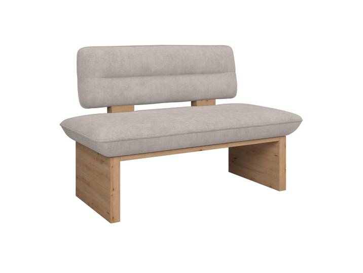 James Wood Sitzbank, Beige, 160x87x67 cm, Esszimmer, Bänke, Sitzbänke