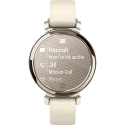GARMIN Lily 2 Smartwatch Eloxiertes Aluminium Silikon , 14 mm, Cremegold