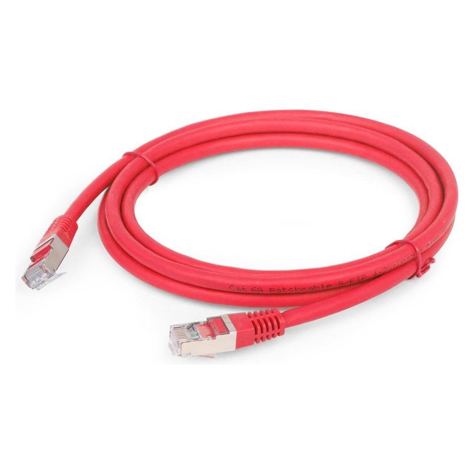 Gembird PP6A-LSZHCU-R-3M Netzwerkkabel Rot Cat6a S/FTP (S-STP) (S/FTP, CAT6a, 3 m) (PP6A-LSZHCU-R-3M)