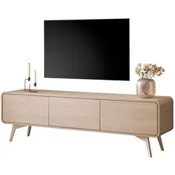 TV-LOWBOARD Eiche natur skandinavisch 180 cm, TV Unterteil mit Push-to-Open