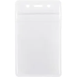 20 Ausweishülle, wasserfest, Scheckkartenformat, Hochformat Schmalseite, Weich-PVC, transparent