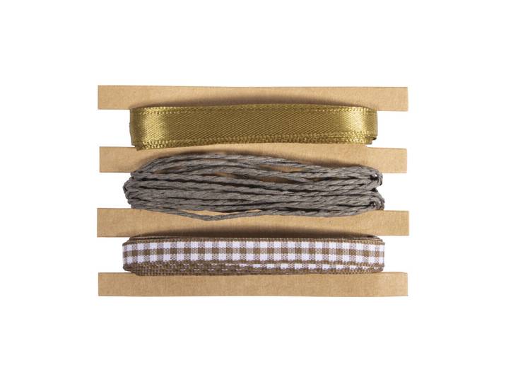 Bänder + Kordel Set, Band 1cm, Kordel 1mmø, 3x3m, SB-Btl. 9m