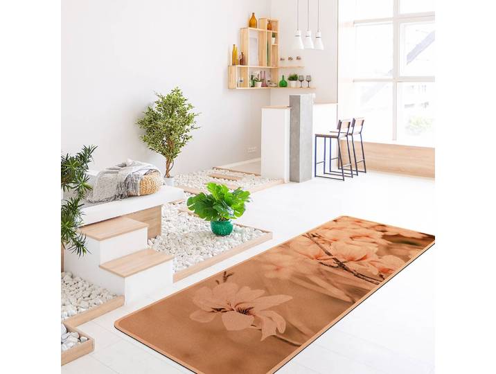 Läufer/Yogamatte Magnolienzweige 183 x 61cm Braun