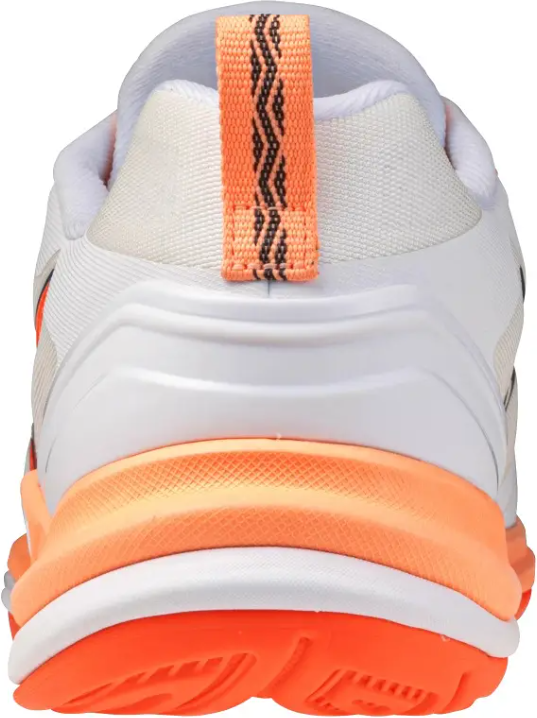 Mizuno Wave Stealth Elite (26) - Sisäpelikenkä (White/Lava orange) - UK 8,5 (EUR 42,5 / 27,5 cm)