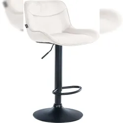 Proregal CHEFGASTRO Barhocker TIMES SQUARE Samt Schwarz HxBxT 85x49x51cm Samt Creme Barstuhl