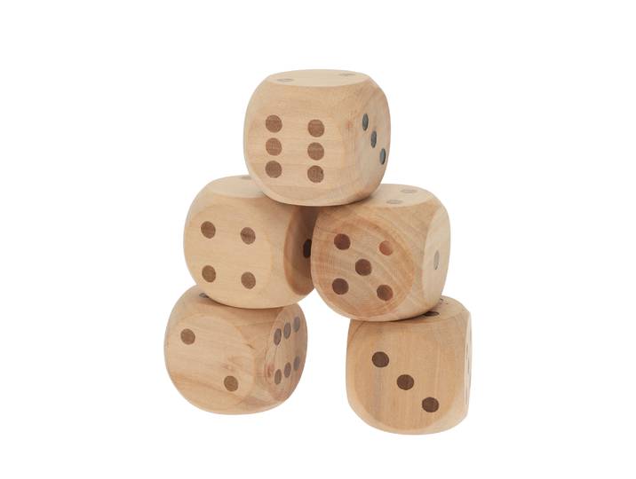 Würfelspiel Set Holz 6-teilig