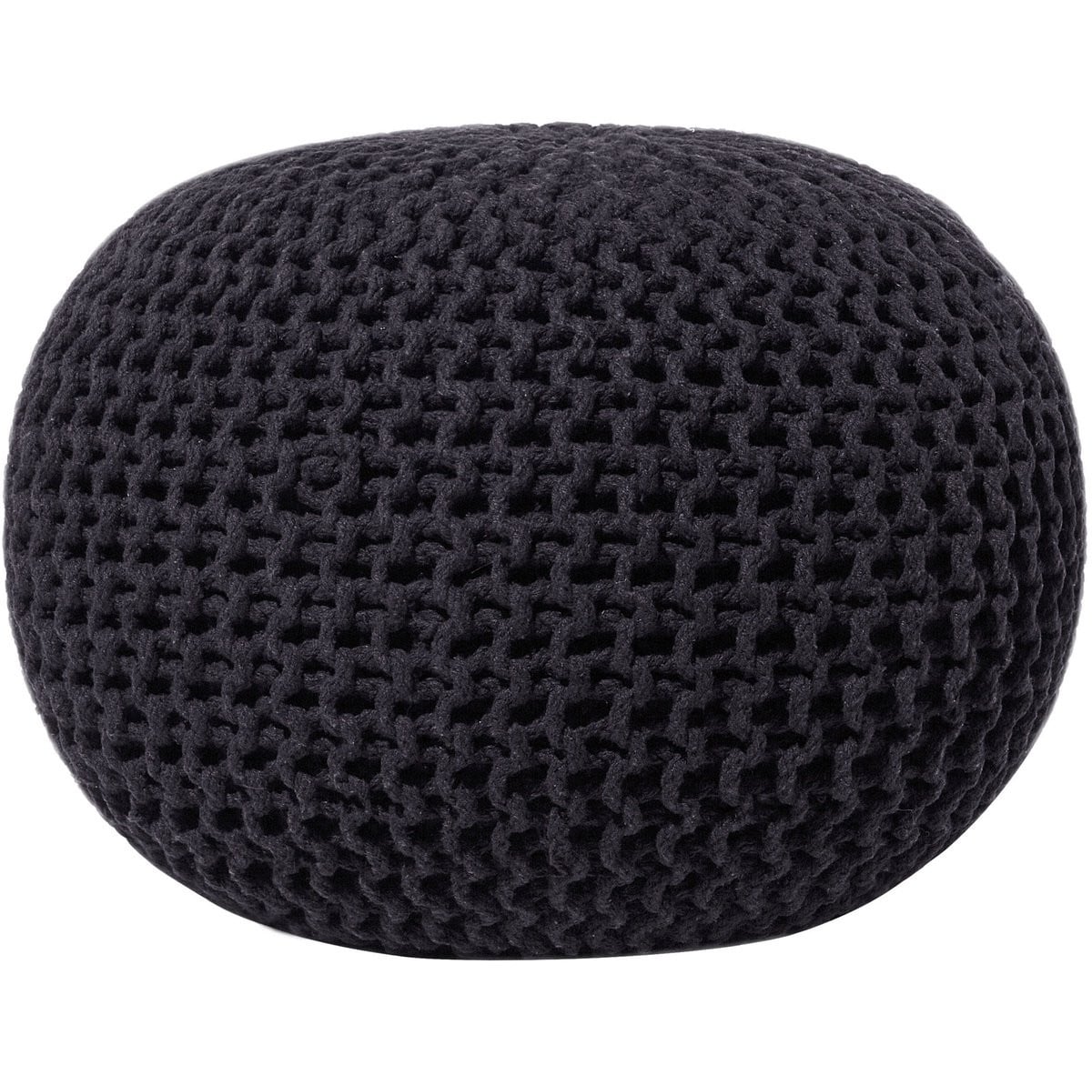 Beliani Soft Body Poef - Katoen - Zwart