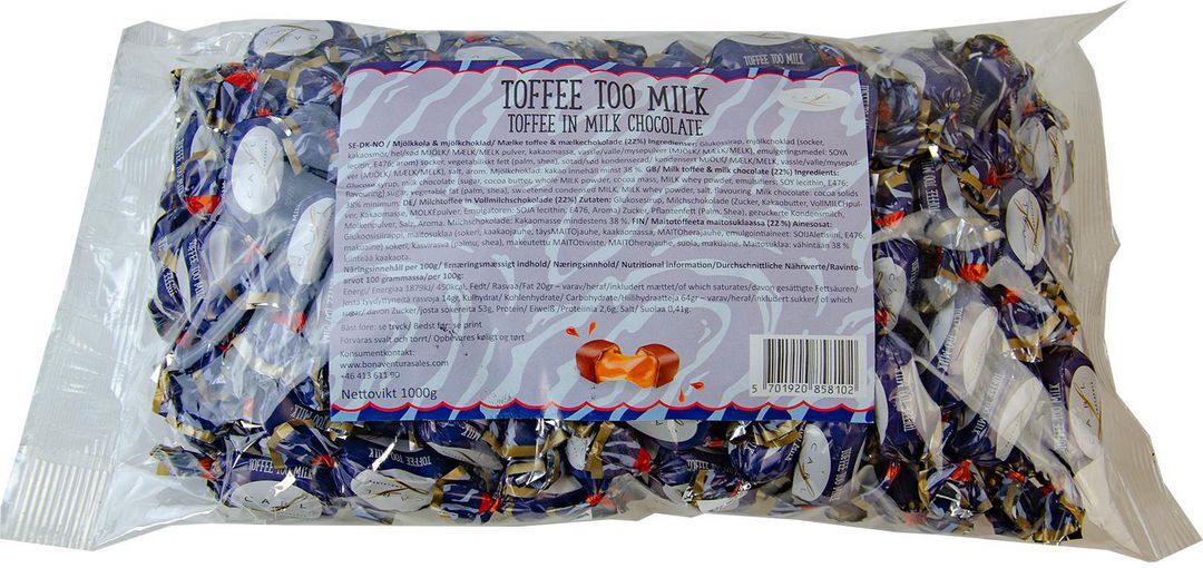NO BRAND Godis Toffeekolor Mjölkchoklad 1kg