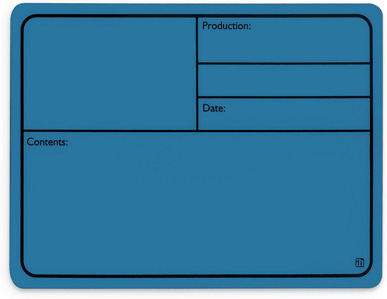 Adam Hall Hardware 88001 M Blue - Beschriftungsschild Kunststoff, Magnetisch 177 X127 Mm, Blau