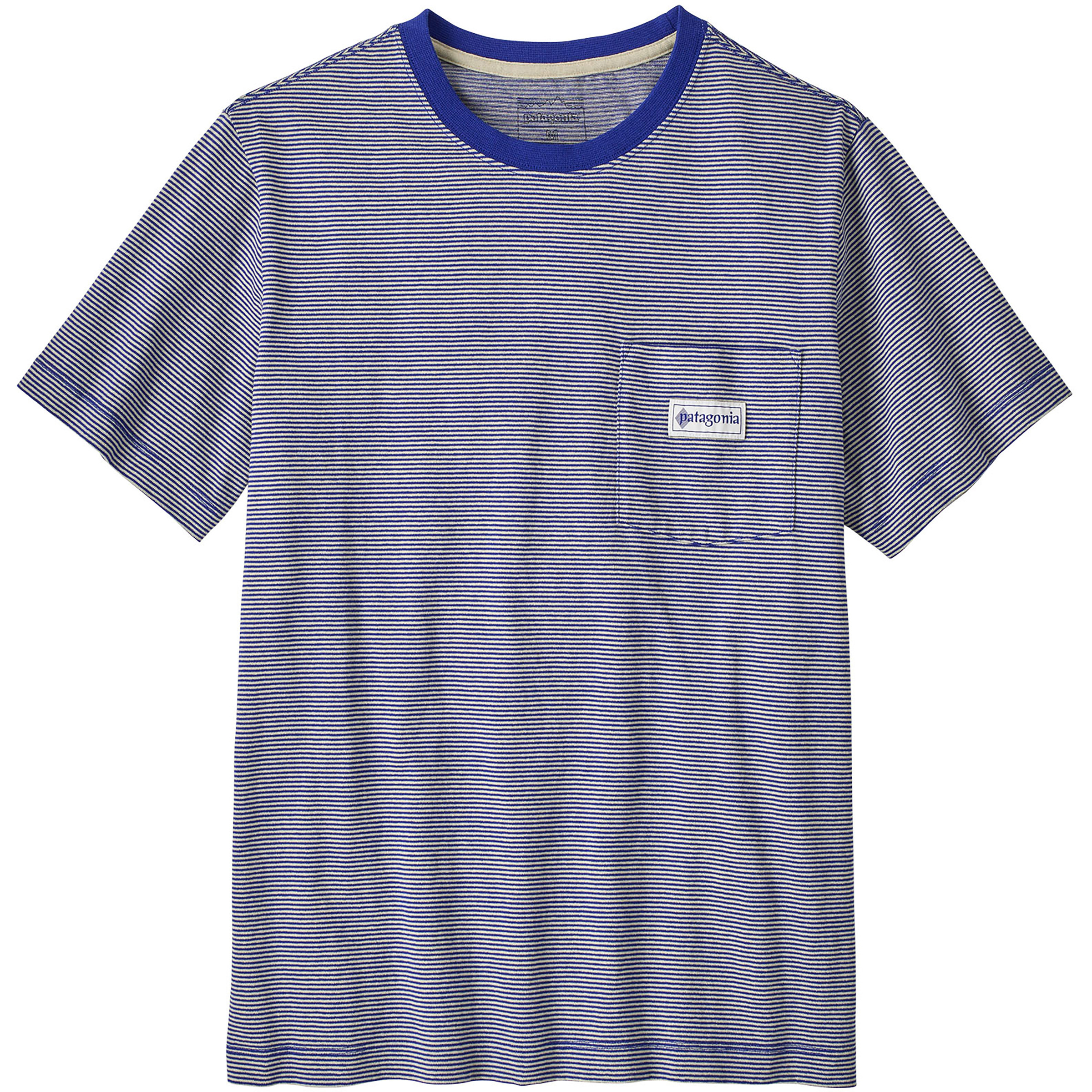 Patagonia MW Hut Tripper Label Pocket Herren T-Shirts blau Größe M Lifestyle Elastisch