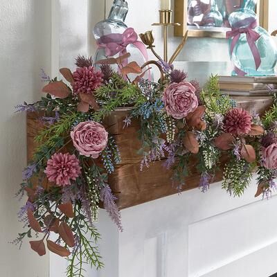Mauve Garden Garland - Grandin Road