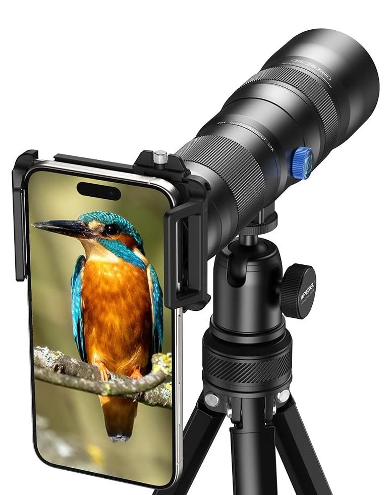 Teleobjektiv Zoomobjektiv Handyobjektiv - 20-60x Zoom - 58 mm Filtergewinde - Mit Stativgewinde - Kompakt und leicht