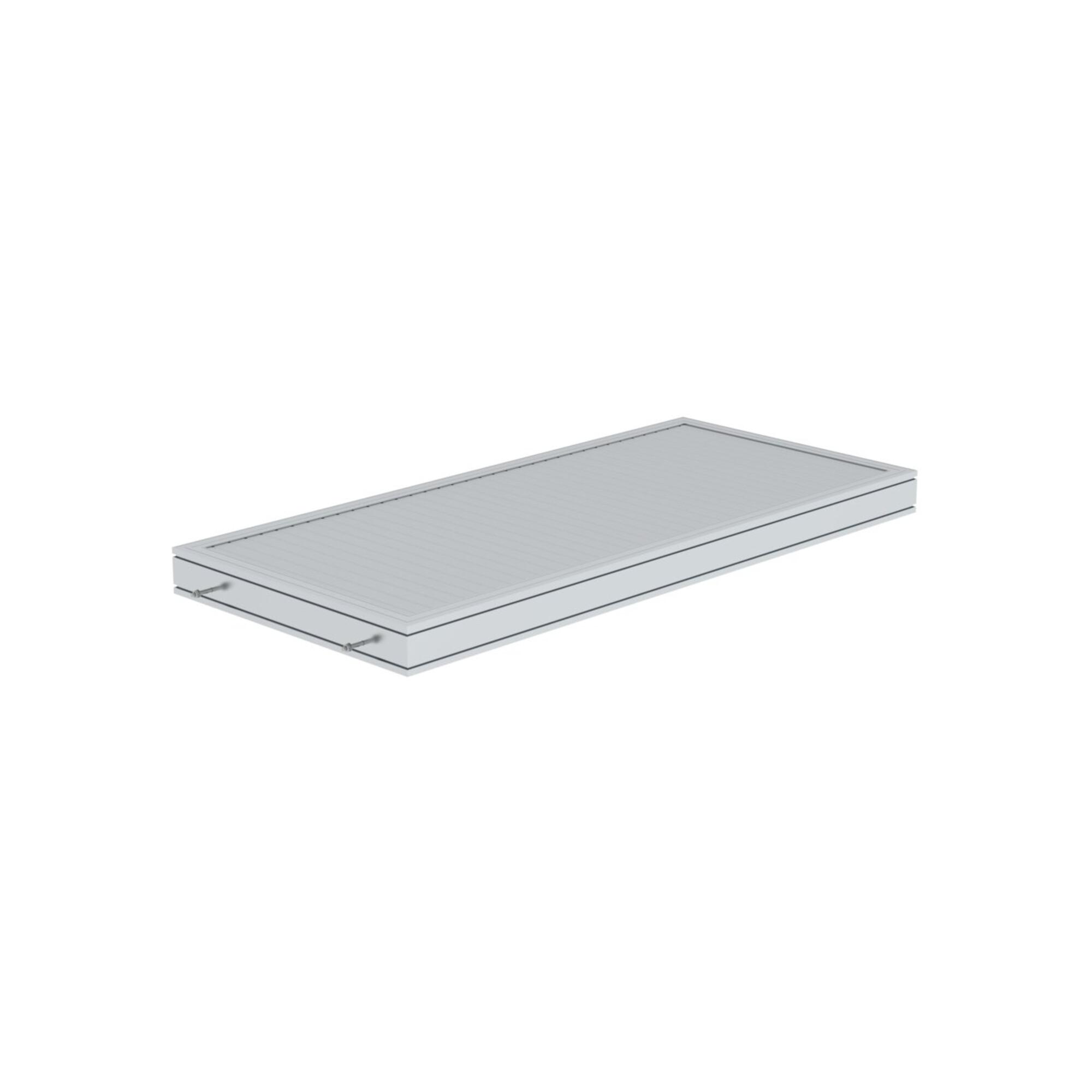 MUNK Plattform aus Aluminium, geriffelt, Länge 1860 mm - 632102)