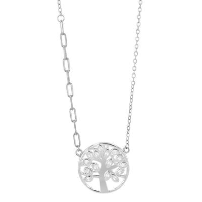 Kette mit Anhänger ADELIA´S, silber (silber, baum), Halsketten, Damen, Silber 925 (Sterlingsilber)