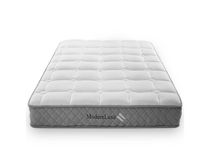 KOMHTOM Matelas orthopédique en mousse froide avec noyau à ressorts ensachés à 7 zones, dureté H3 (solide moyen), hauteur 20 cm