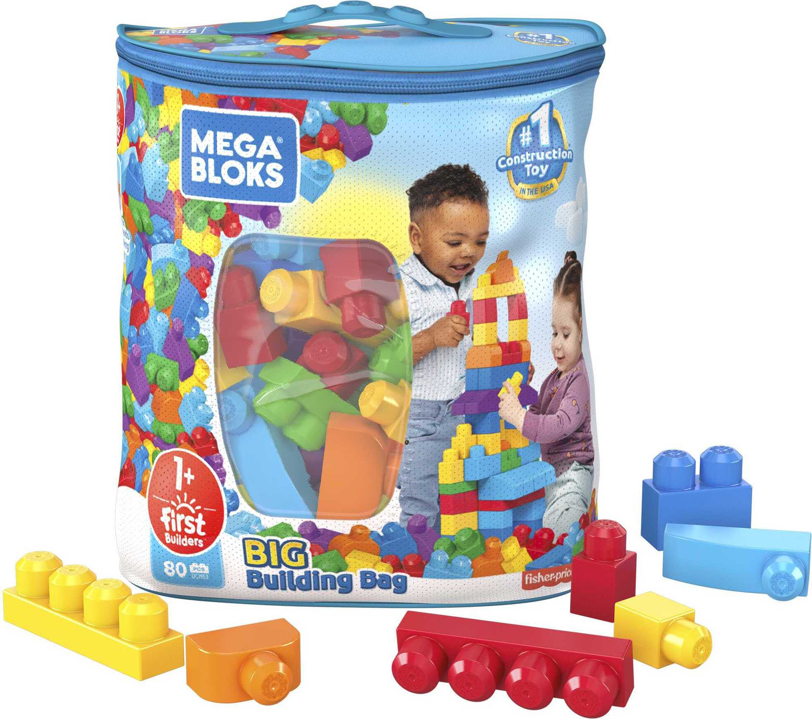Mattel Mega Bloks bouwstenen kleurrijk 80 stuks DCH63