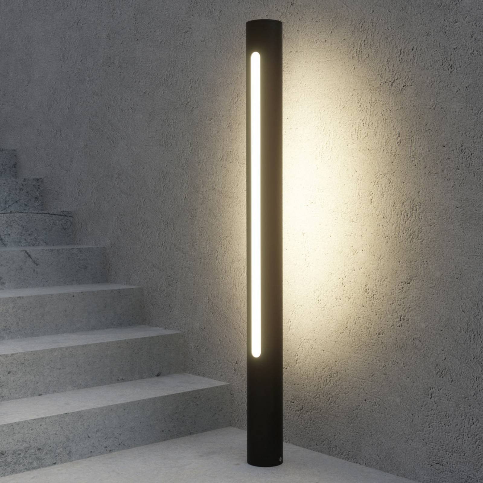 Lucande Tomas Modern LED Tuinpadverlichting - Grijs/Wit - Aluminium - H 75 cm