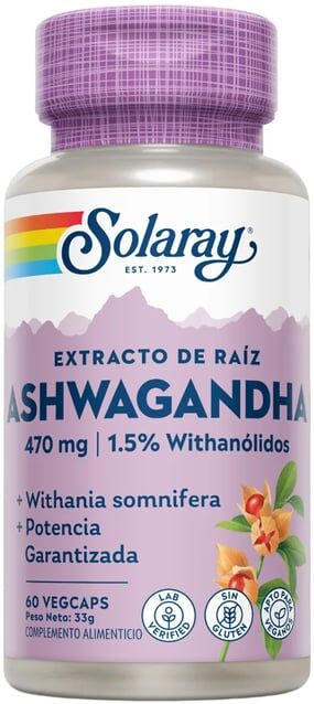 Solaray Extrato de Ashwagandha 470 mg 60 VCaps
