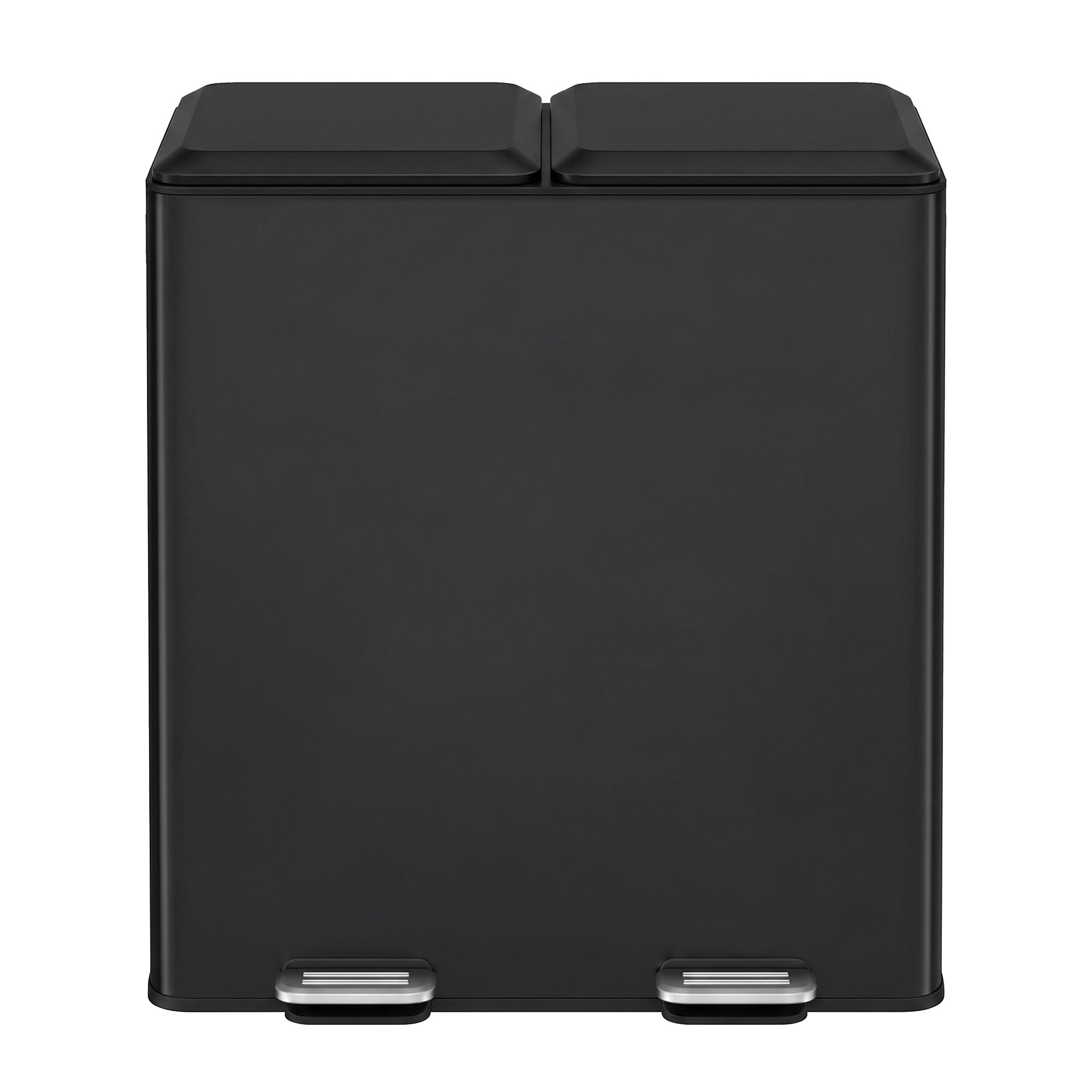 SONGMICS Mülleimer Küche, 2 x 30 L, 2 Fächer LTBB35743B02