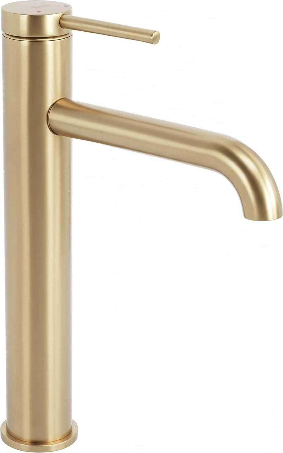 Rea Wastafelkraan Spot Brush Gold High met waterbesparende functie