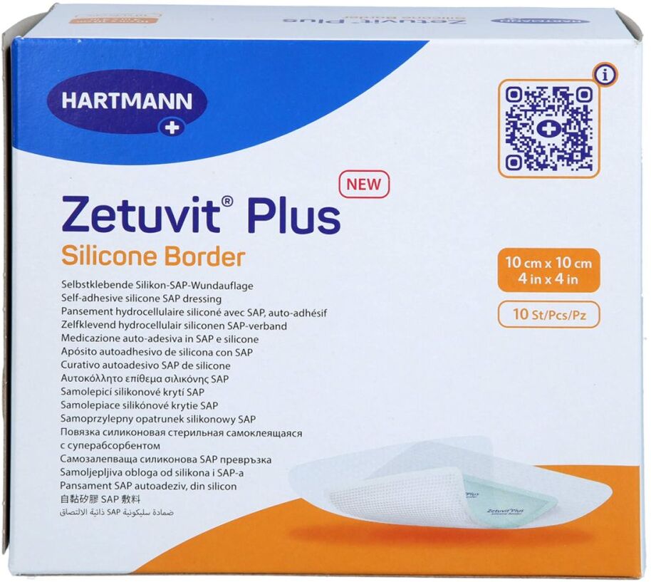 Zetuvit Plus Silicone Border 10x10 Cm