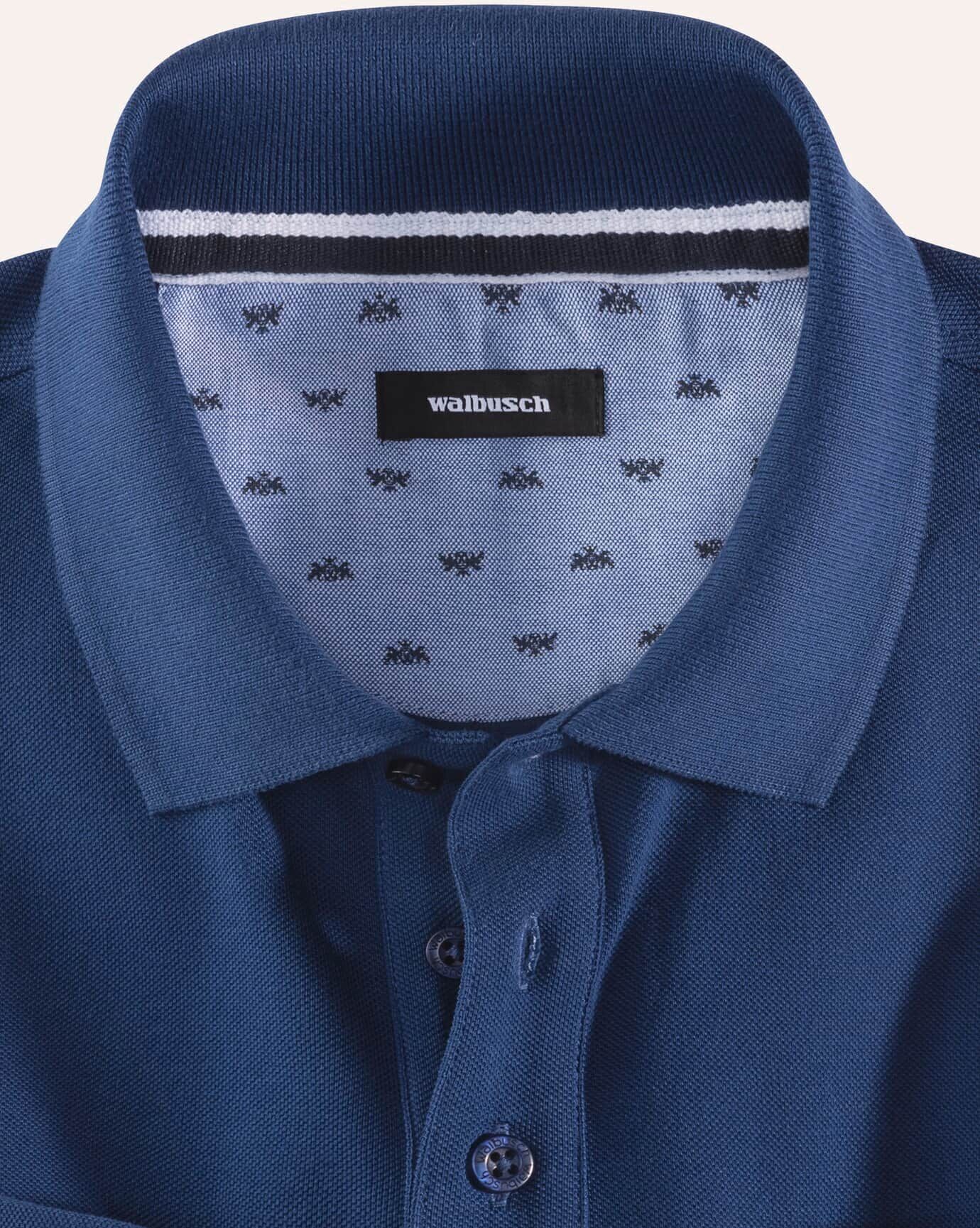 Walbusch Pique-Polo Pima Cotton, , Farbe Blau, 50, feine Pima-Baumwolle weich und atmungsaktiv Herren