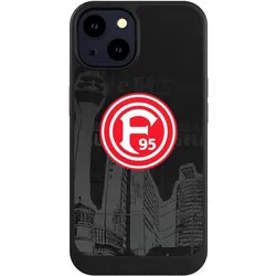Nivocase Hülle für Apple iPhone 14 Handyhülle NIVOcore Case Schwarz Fortuna Düsseldorf Logo Offizielles (Apple iPhone 14), Smartphone Hülle, Schwarz