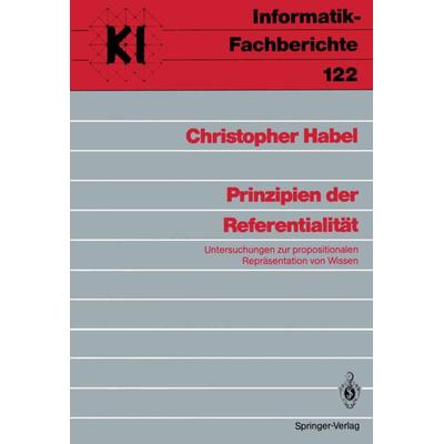 Prinzipien der Referentialität, Taschenbuch von Christopher Habel, Springer Berlin, 978-3-540-16493-7