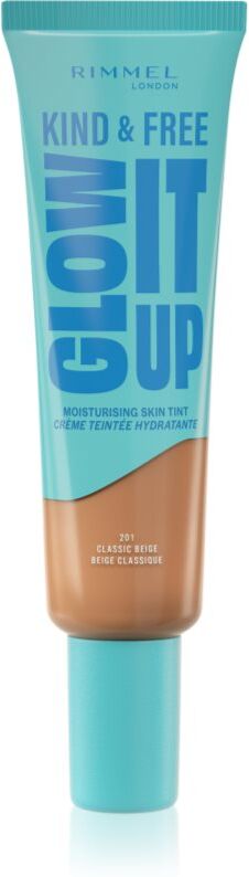 Rimmel Kind & Free Glow It Up lightweight tinted moisturiser shade 201 Classic Beige 30 ml