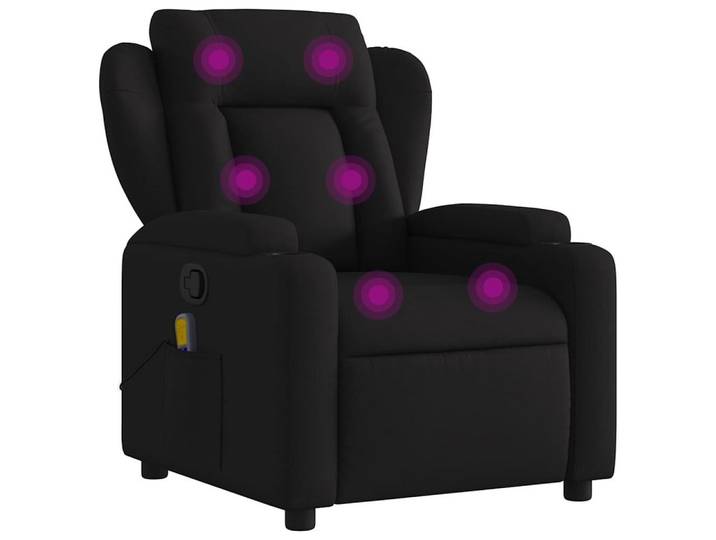 vidaXL Sessel Massage-Relaxsessel, schwarzer Stoff (1-St)