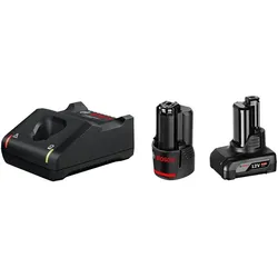 Bosch Professional, Werkzeugakku + Ladegerät, Starter Set (12 V)