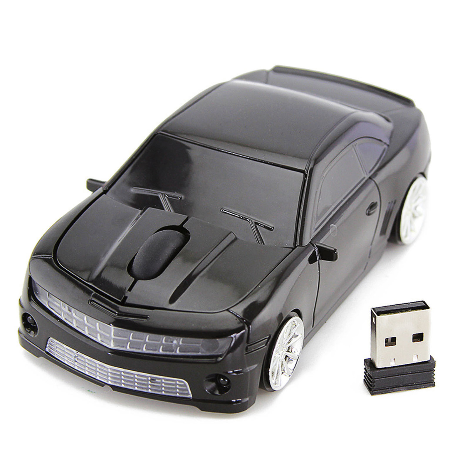 Garosa Draadloze Computermuis in Sportwagen-design, 2,4 GHz, Zwart