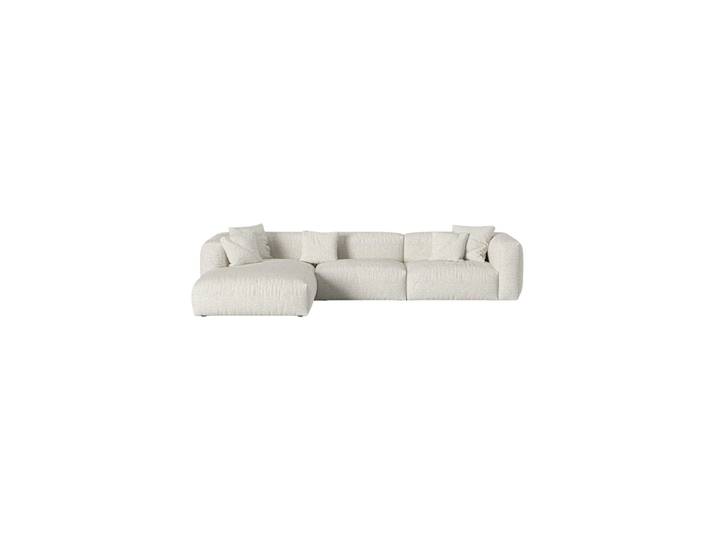 Modulares, 4-Sitzer Design Ecksofa „Martina“ Bouclé Greige Melange Micadoni