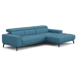 COTTA Ecksofa mit Funktion Jamba Stoff Azure