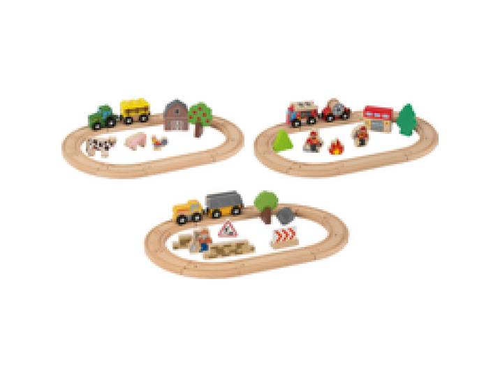 LUPILU® Kit de train ou ferme ou pompier ou chantier