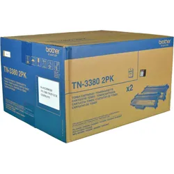 2 Brother Toner TN-3380 Doppelpack schwarz