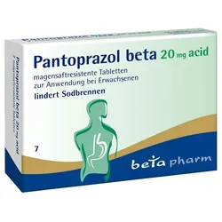 PANTOPRAZOL beta 20 mg acid magensaftres.Tabletten 14 St