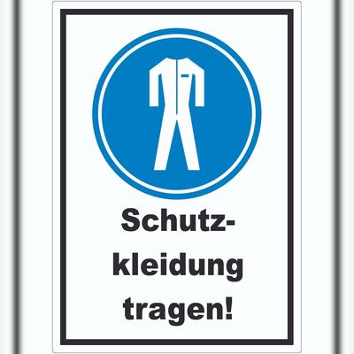 HB-Druck Schutzkleidung tragen Aufkleber A0 (841x1189mm)