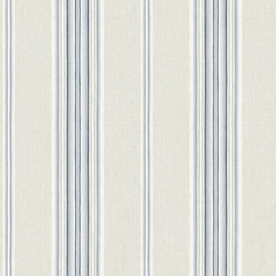 Chesapeake Calvados Blue Linen Stripe Wallpaper