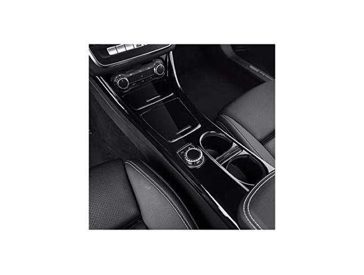 USDGIW Wasserbecher-Aufbewahrungsverkleidung Für Mercedes Für Benz CLA C117 GLA X156 2014-2019 Zentralsteuerungs-Dekorationsaufkleber Auto-Styling Mittelarmlehne (Farbe : Piano Black)