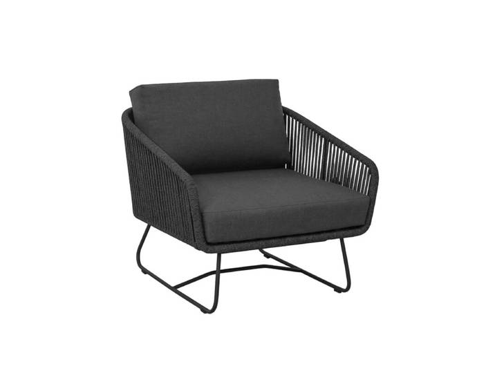 CASA DOMA Ribera Loungesessel mit Kufen - Sitzschale Rundform Modern Country
