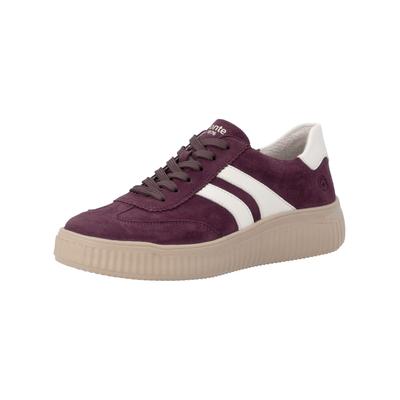 Sneaker REMONTE "Remonte Sneaker Veloursleder", Damen, Gr. 43, dunkelrot, Veloursleder, Schuhe Sneaker