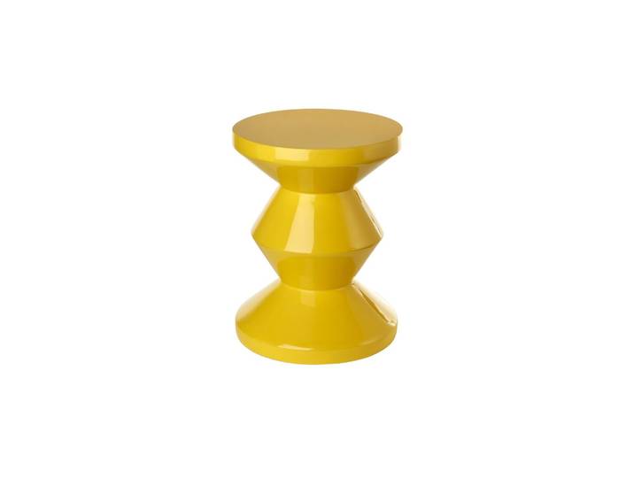 Table d'appoint jaune Zig Zag