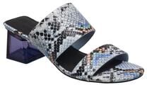 Women's Fc-134-Ds Sandal by French Connection in Blue Snake (Size 8 M)