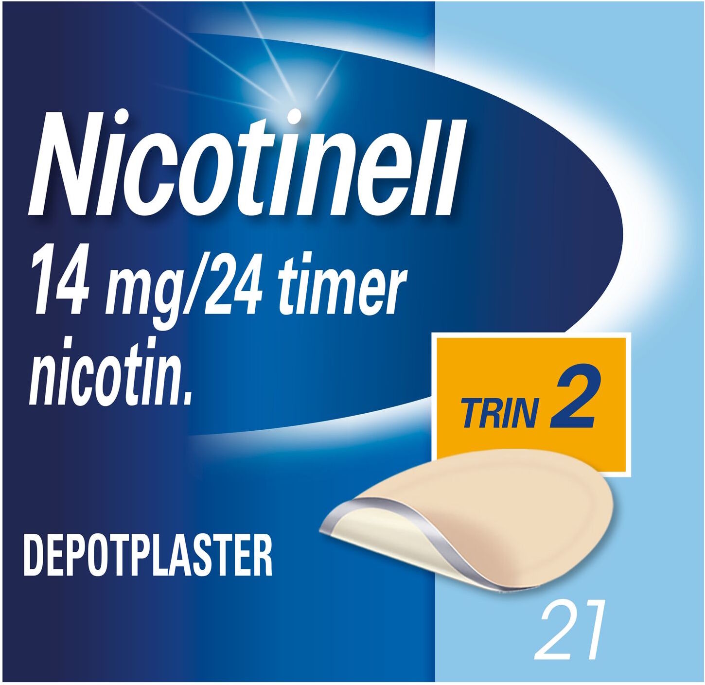 Nicotinell 14 mg/24 timer 21 stk Depotplastre