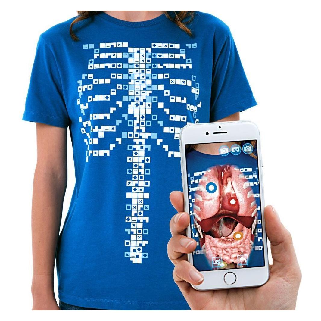 Curiscope Entdecke den menschlichen Körper mit Hilfe von Augmented Reality /n /nT-Shirt Grösse S für Kinder... (CU-VTEE YOUTH BL S)